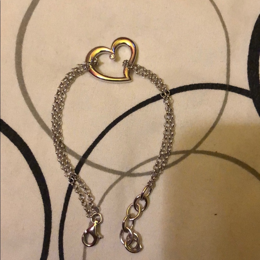 Silver heart bracelet